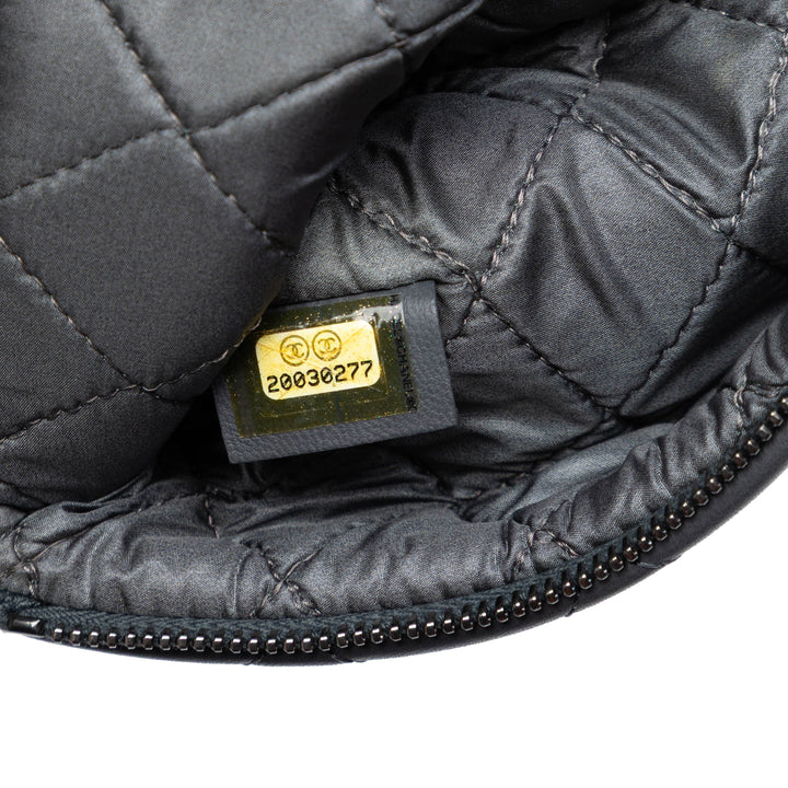 Chanel CC Matelassé Foldover Pochette Cuir d'agneau