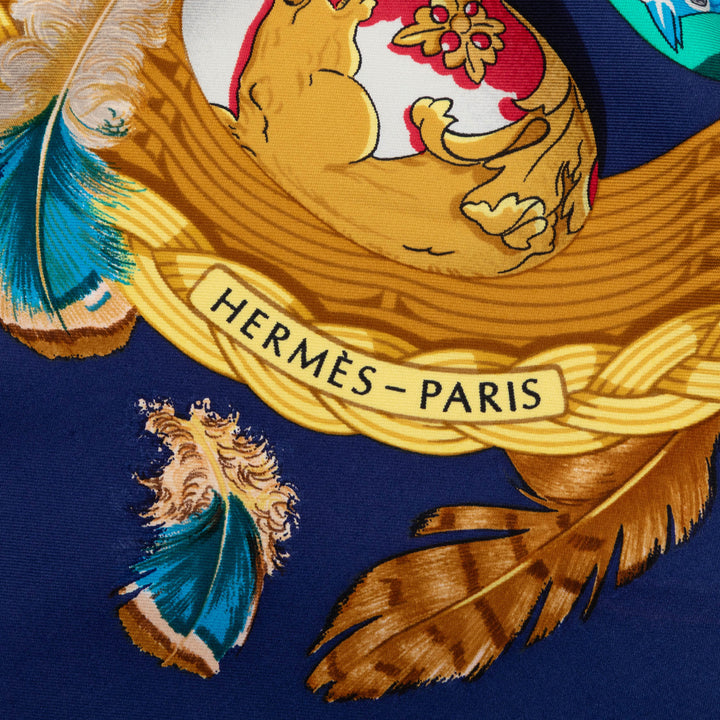Couvee d Hermes Foulard 90 Bleu