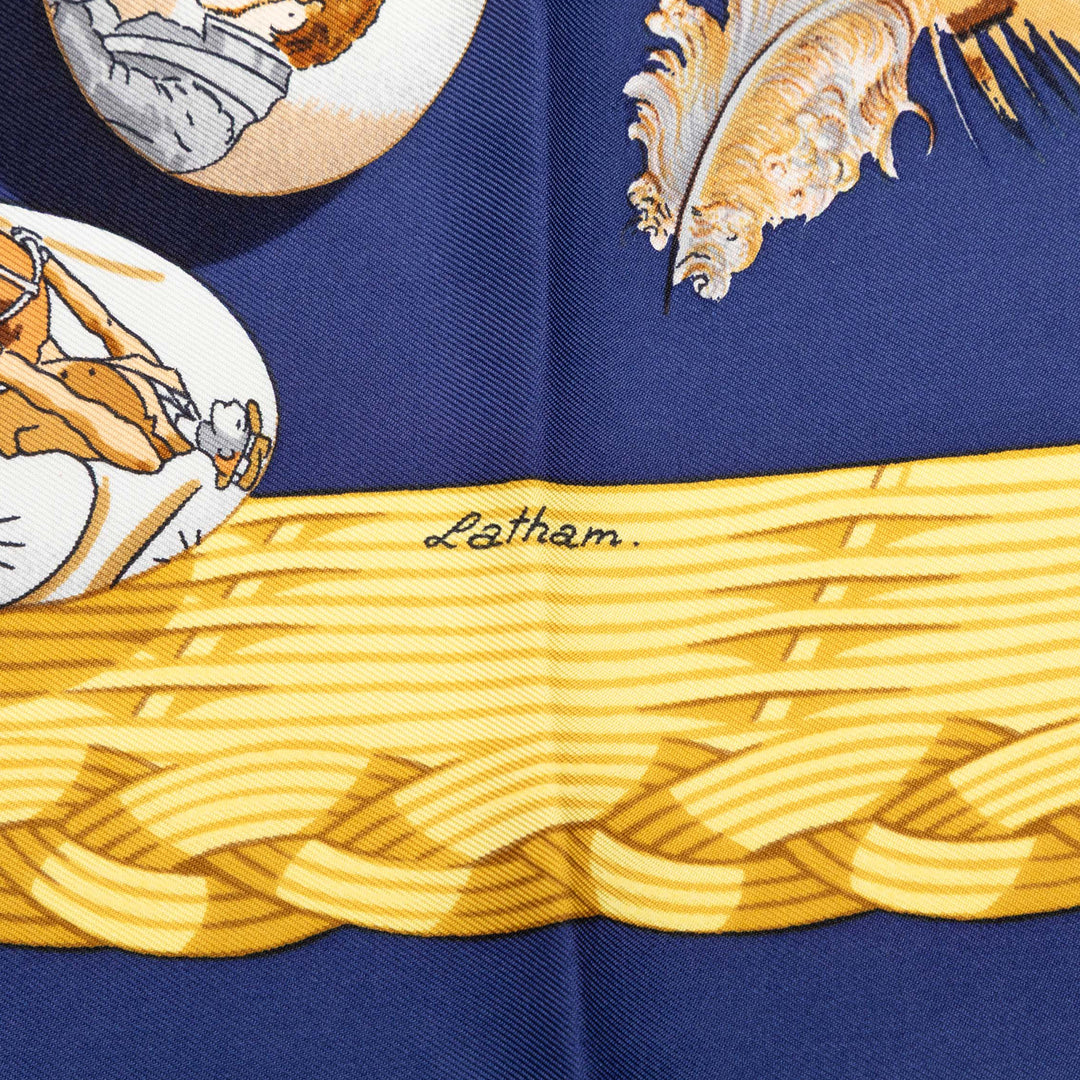 Couvee d Hermes Foulard 90 Bleu