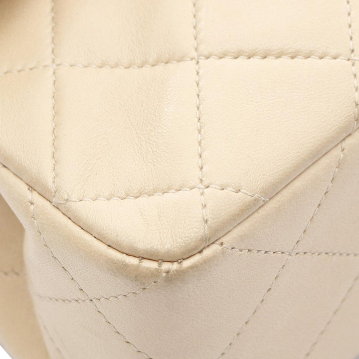 Small Classic Lambskin Double Flap Brown - Gaby Paris