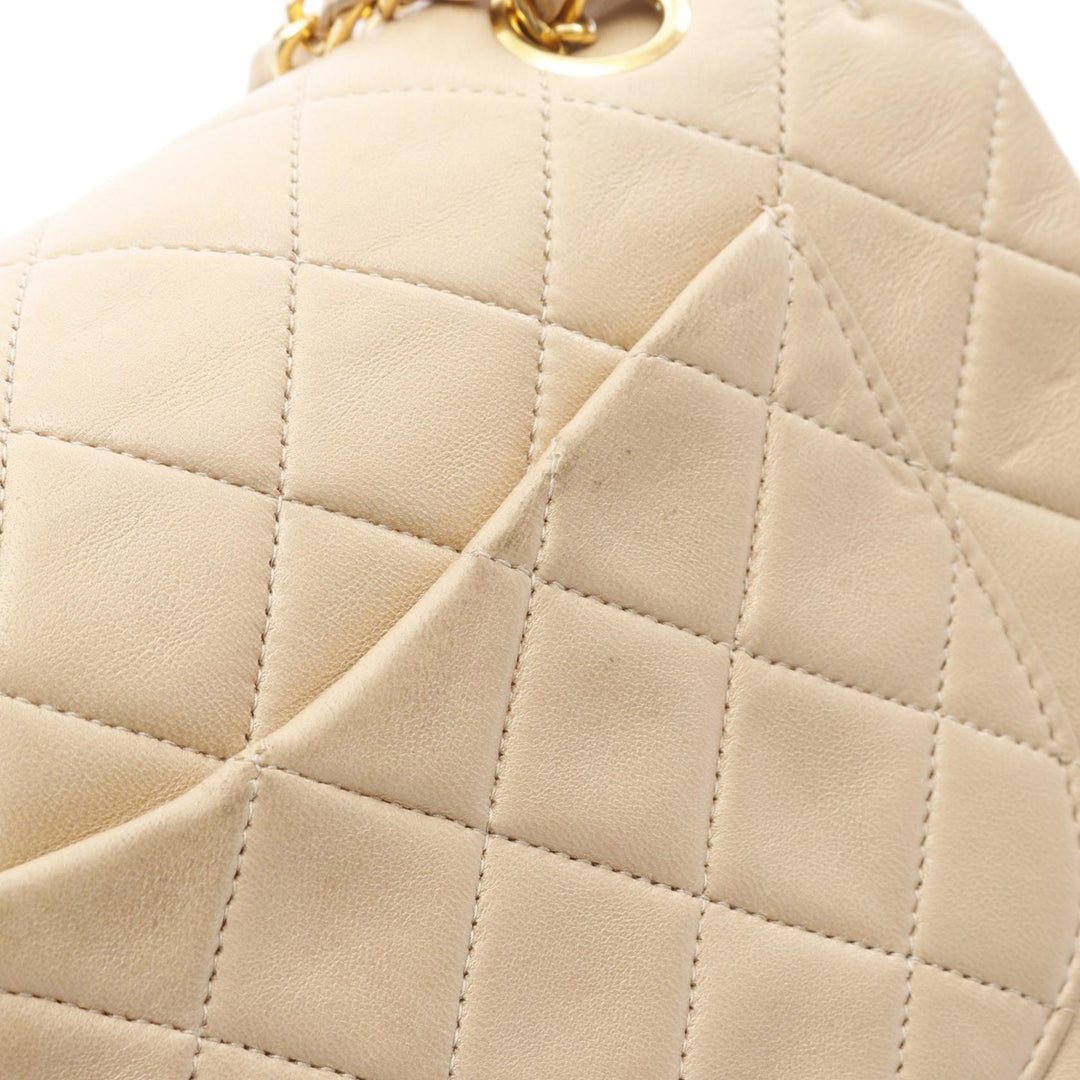 Small Classic Lambskin Double Flap Brown - Gaby Paris