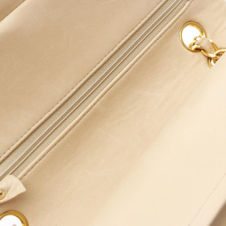 Small Classic Lambskin Double Flap Brown - Gaby Paris