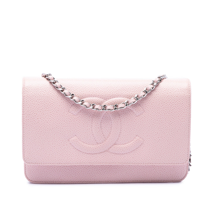 Chanel CC Caviar Wallet on Chain