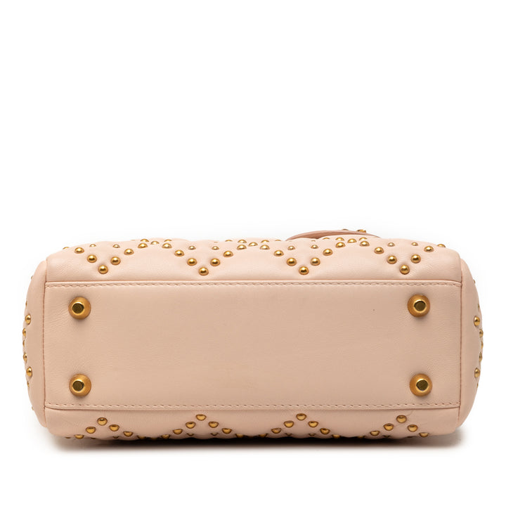 Dior Mini Cuir d’agneau Cannage clouté Supple Lady Dior