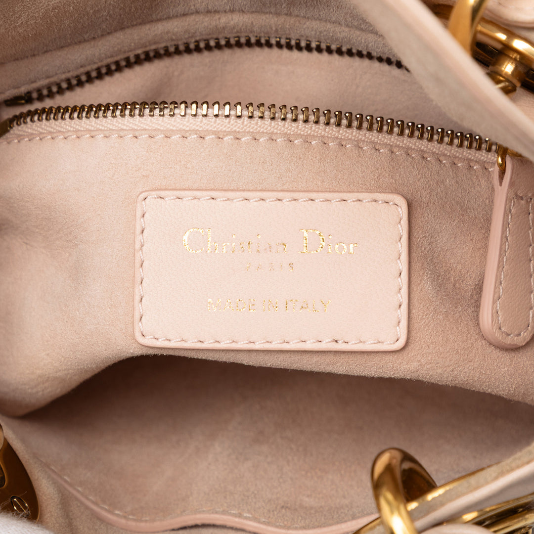 Dior Mini Cuir d’agneau Cannage clouté Supple Lady Dior