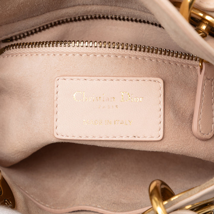 Dior Mini Cuir d’agneau Cannage clouté Supple Lady Dior