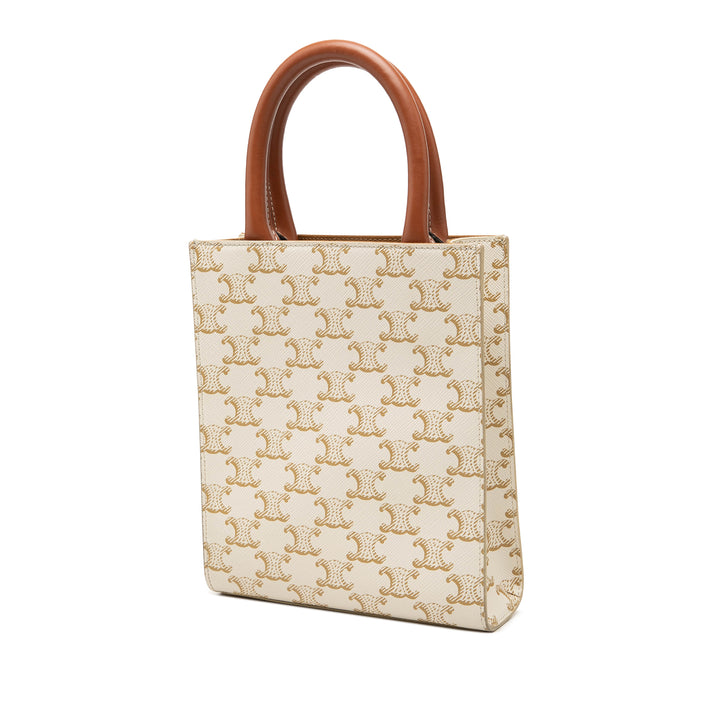 Celine Mini Triomphe Coated Toile Cabas vertical