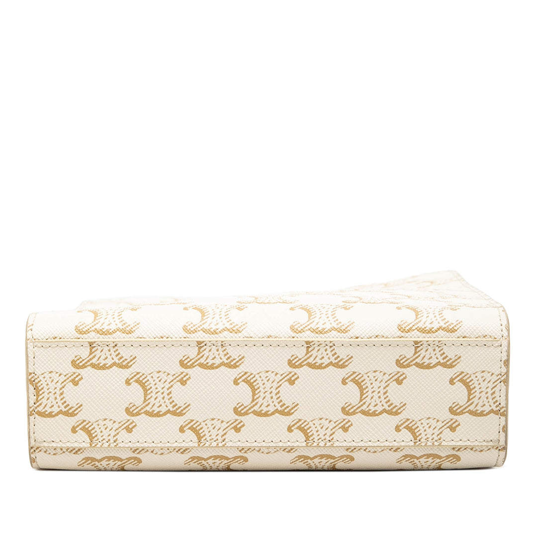 Celine Mini Triomphe Coated Toile Cabas vertical