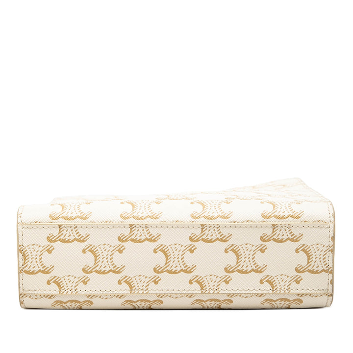 Celine Mini Triomphe Coated Toile Cabas vertical