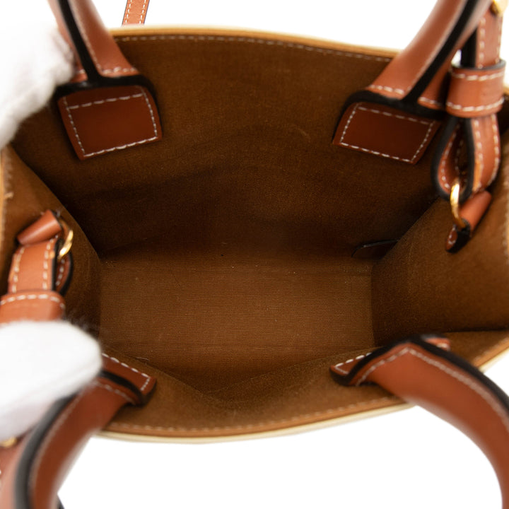 Celine Mini Triomphe Coated Toile Cabas vertical