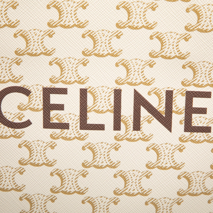 Celine Mini Triomphe Coated Toile Cabas vertical