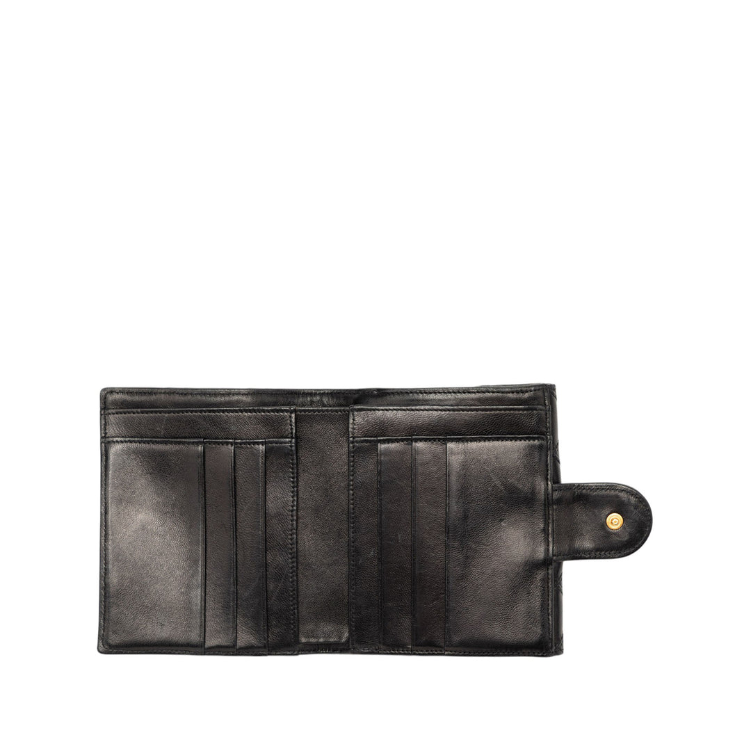 Chanel CC Matelassé Compact Portefeuille Cuir d'agneau