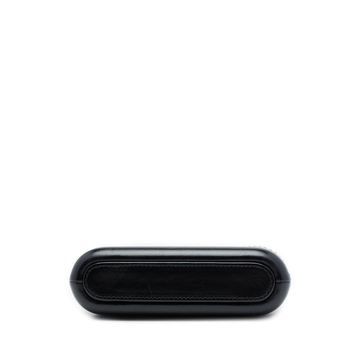 Chanel Bicolore vieilli Gabrielle Double Zippé Pochette avec chaîne Cuir de veau Beige – vue 3 – GABY PARIS
