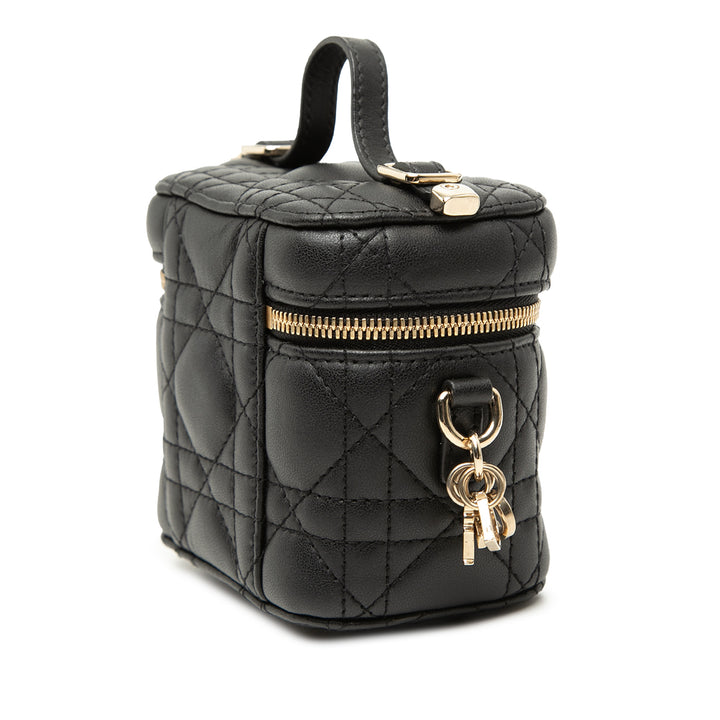 Dior Micro Cuir d’agneau Cannage Lady Dior Vanity