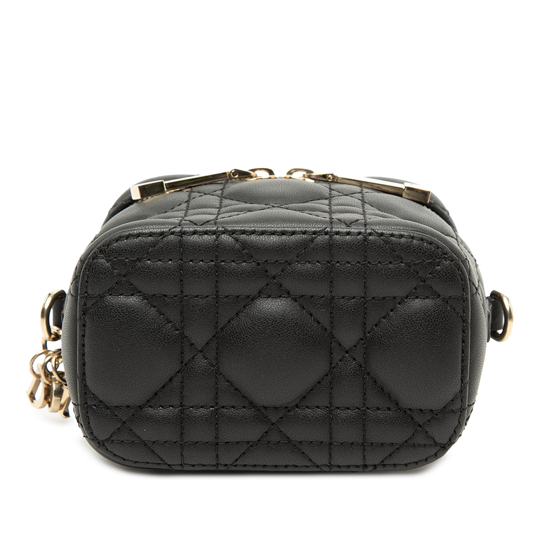 Dior Micro Cuir d’agneau Cannage Lady Dior Vanity