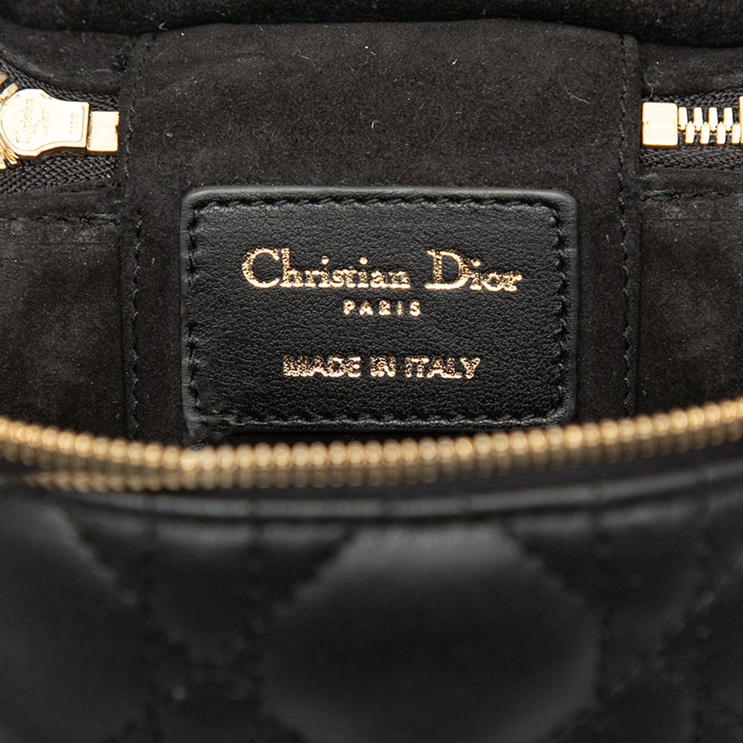 Dior Micro Cuir d’agneau Cannage Lady Dior Vanity