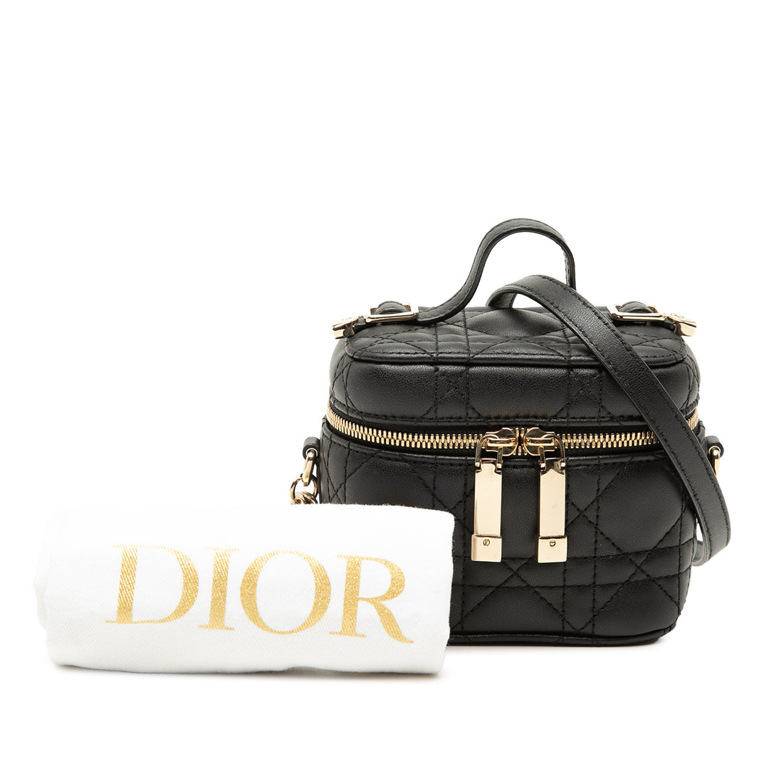 Dior Micro Cuir d’agneau Cannage Lady Dior Vanity