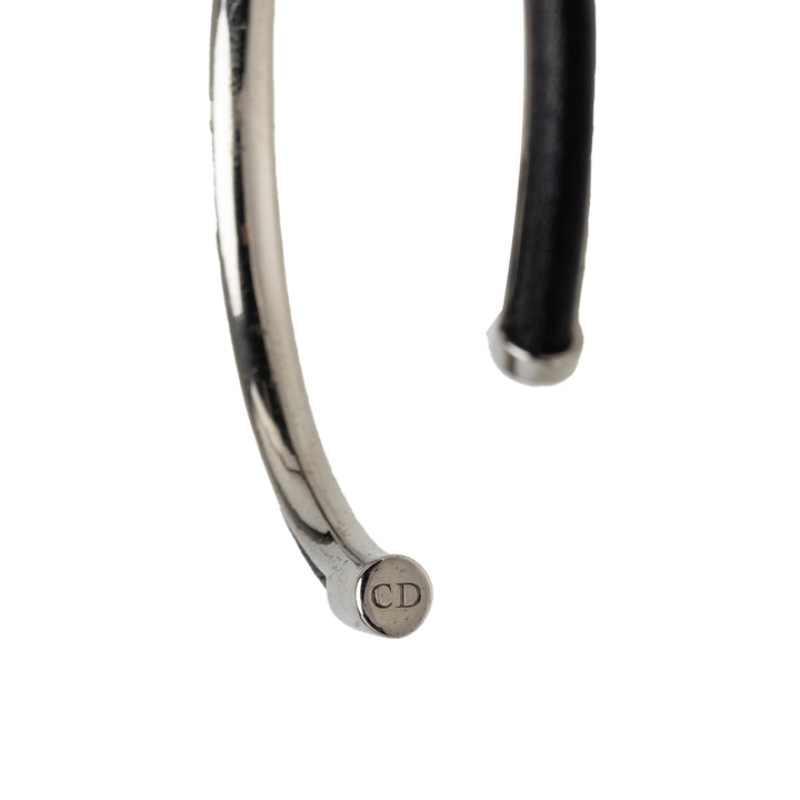Brass et Open Cuff Bangle Argenté