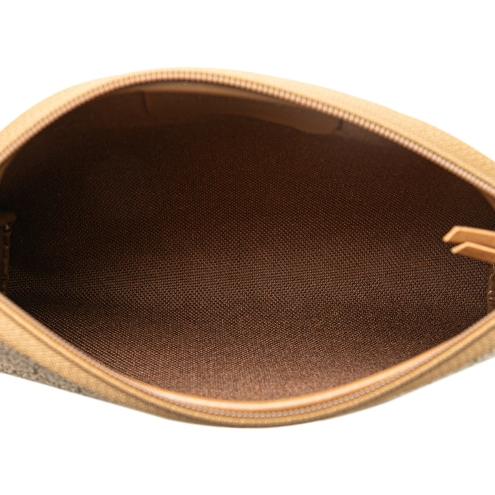 Honeycomb Coated Canvas Chain Crossbody Brown - Gaby Paris