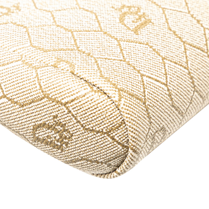 Honeycomb Coated Canvas Chain Crossbody Brown - Gaby Paris