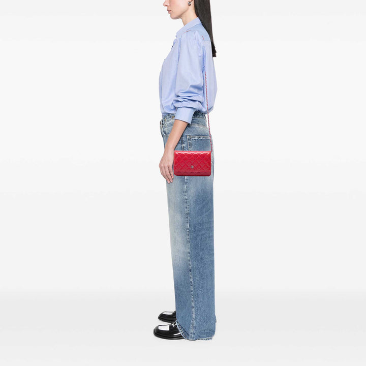 Chanel Bicolore Classic Wallet on Chain Rose