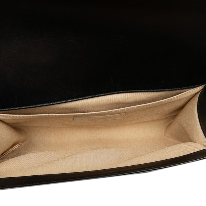 Chanel Old Medium Chevron Cuir d’agneau Surpiqué Boy à rabat