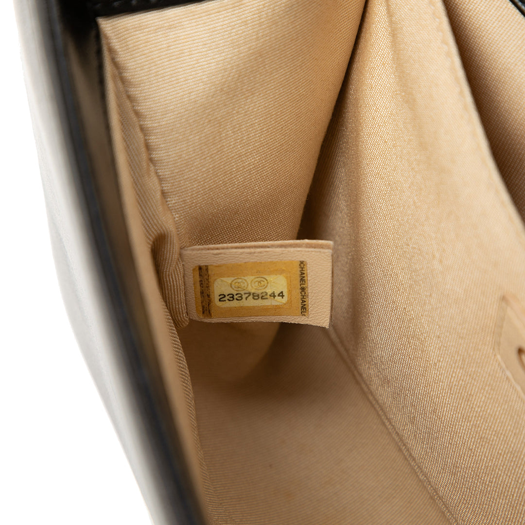 Chanel Old Medium Chevron Cuir d’agneau Surpiqué Boy à rabat