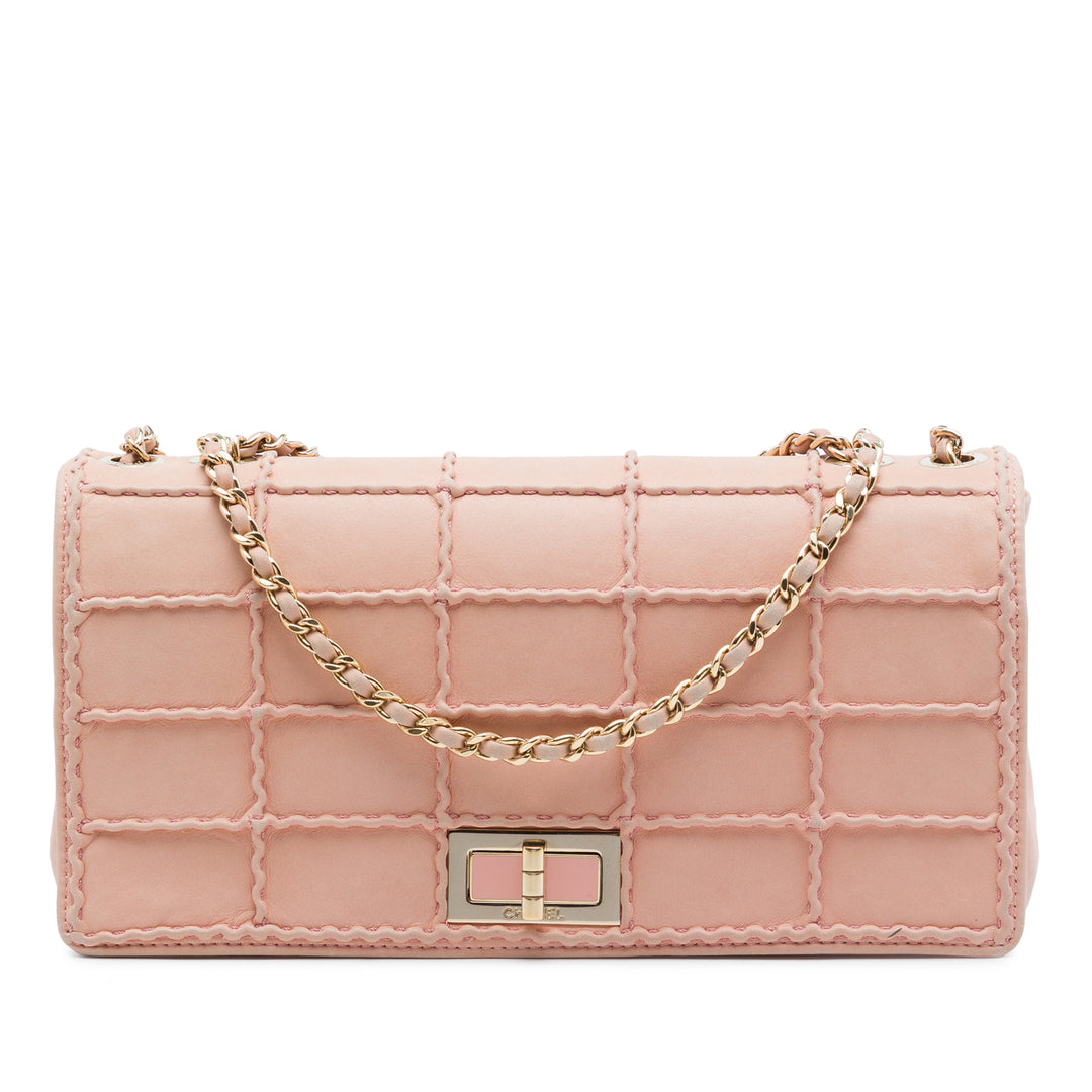 Chanel Chocolate Bar Cuir d’agneau Reissue 2.55 à rabat