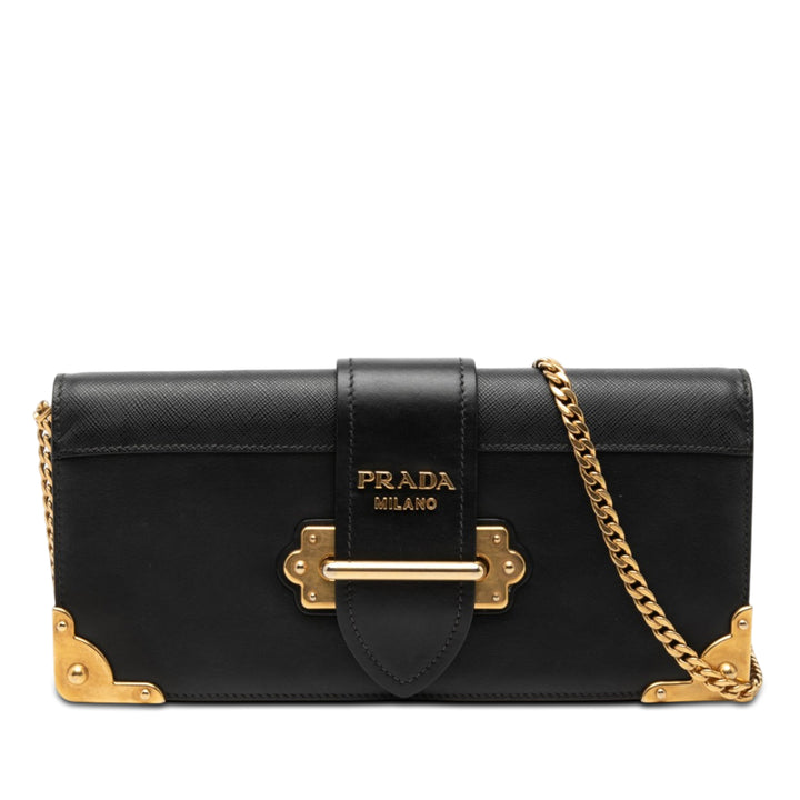 Prada City Veau et Saffiano Cahier Chain Pochette