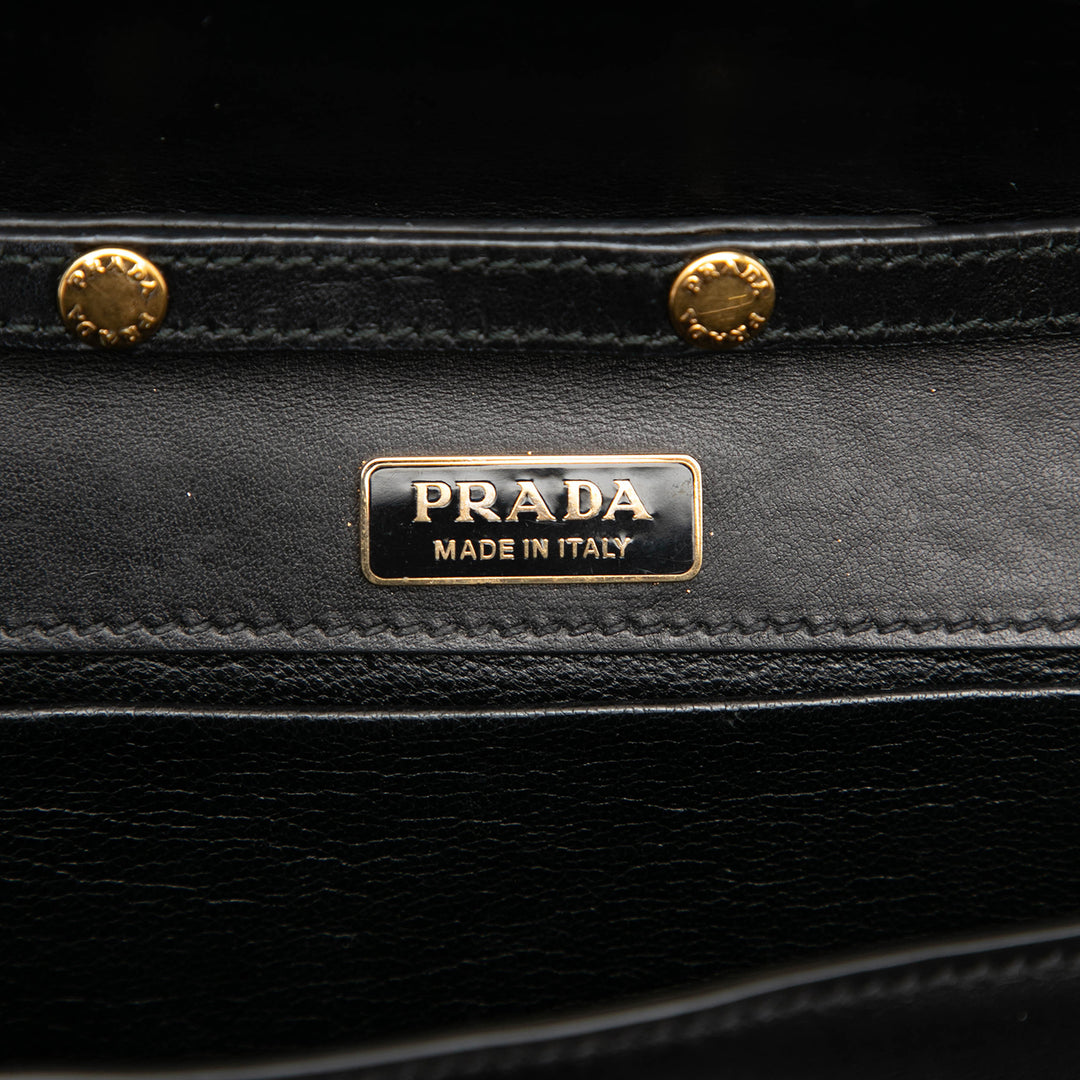 Prada City Veau et Saffiano Cahier Chain Pochette