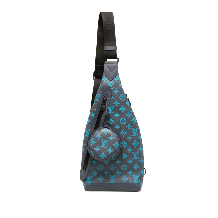 Louis Vuitton Sac bandoulière Shadow Duo Sling Monogram Bleu – vue principale – GABY PARIS