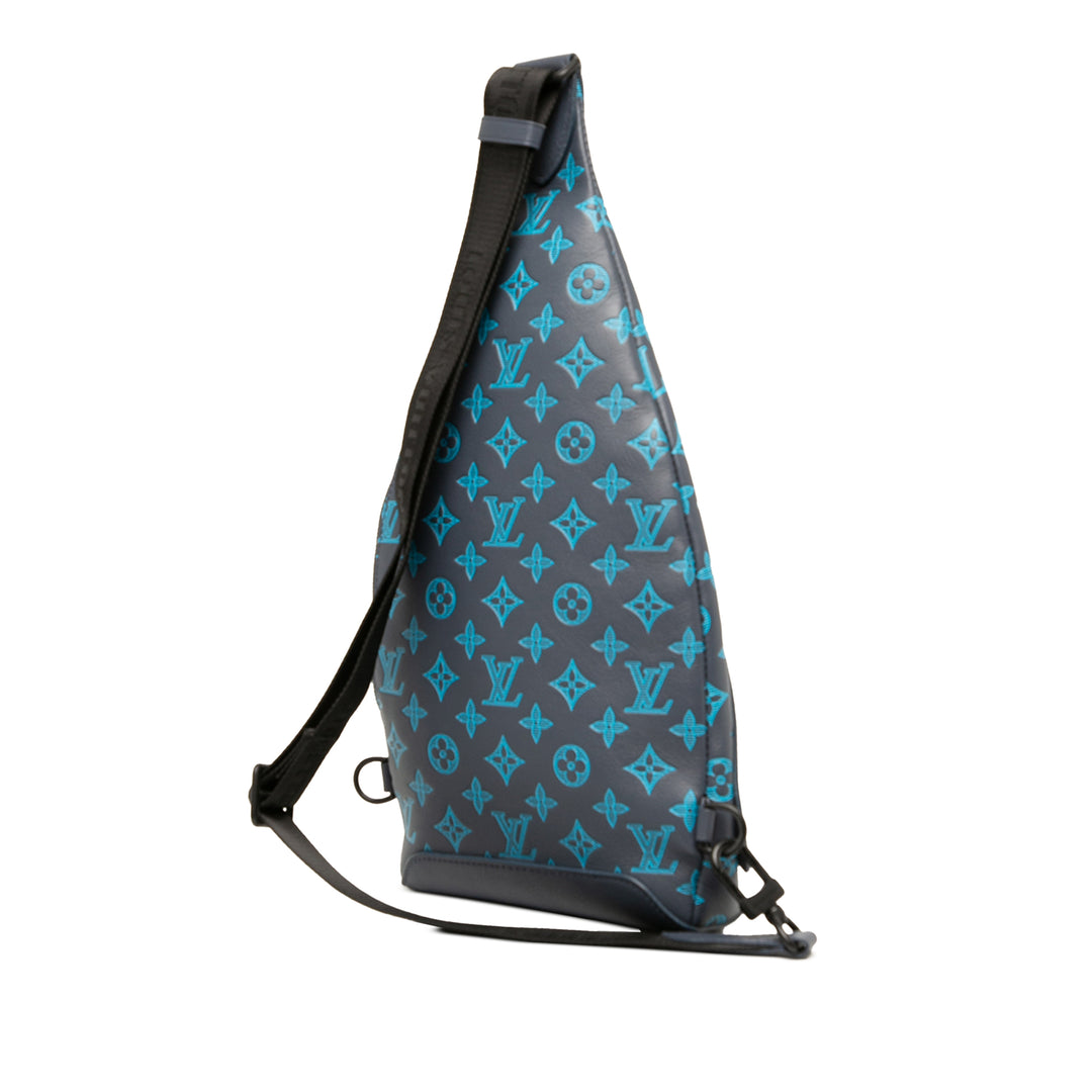 Louis Vuitton Sac bandoulière Shadow Duo Sling Monogram Bleu – vue 3 – GABY PARIS
