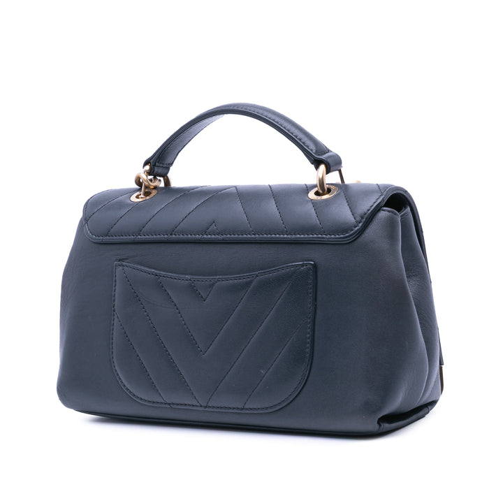 Chanel Chevron Sheepskin Surpiqué Chain anse supérieure à rabat