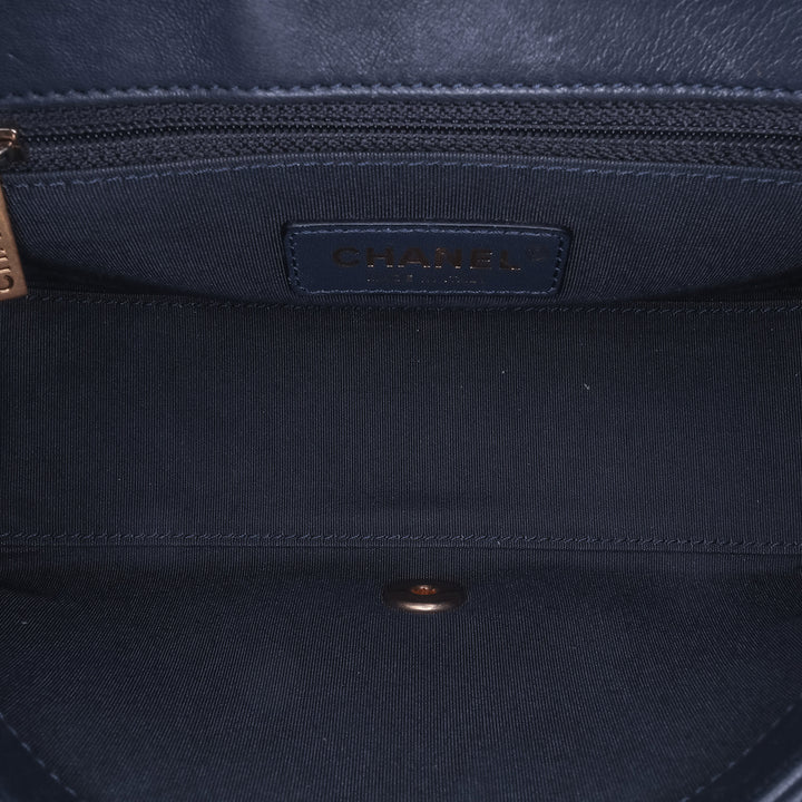 Chanel Chevron Sheepskin Surpiqué Chain anse supérieure à rabat