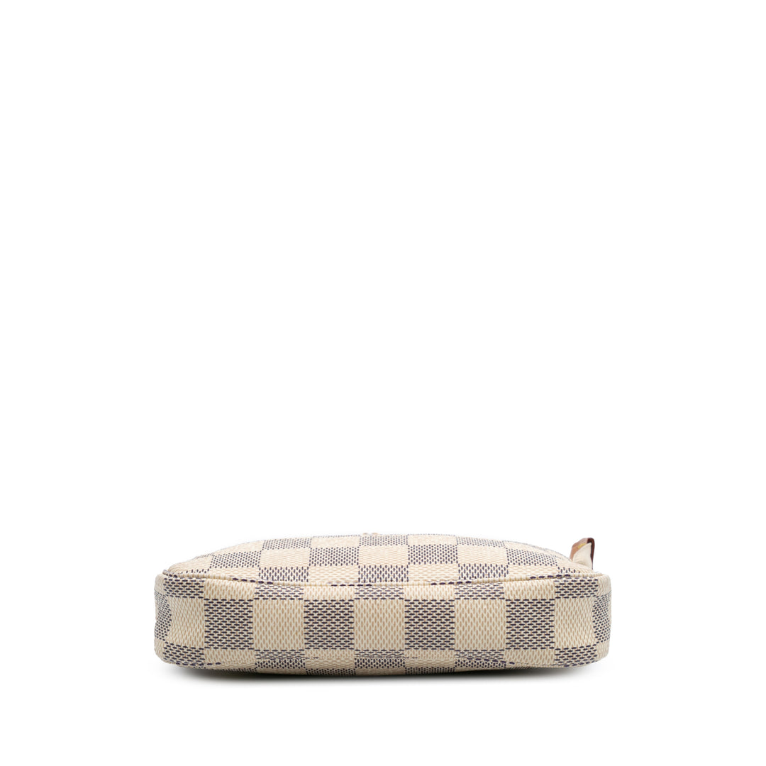 Damier Azur Mini Pochette Accessoires White - Gaby Paris