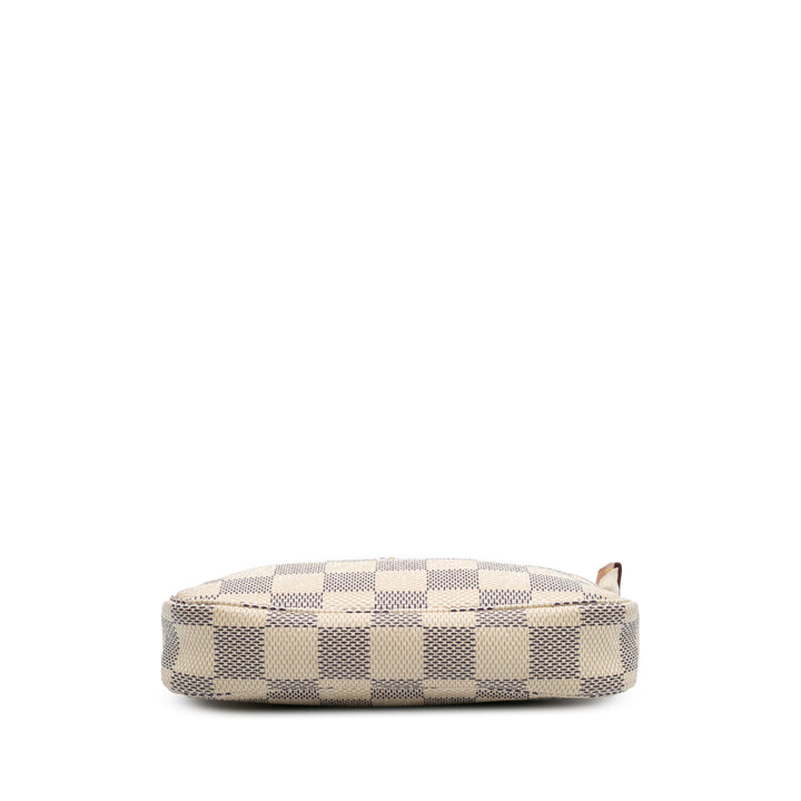 Damier Azur Mini Pochette Accessoires White - Gaby Paris