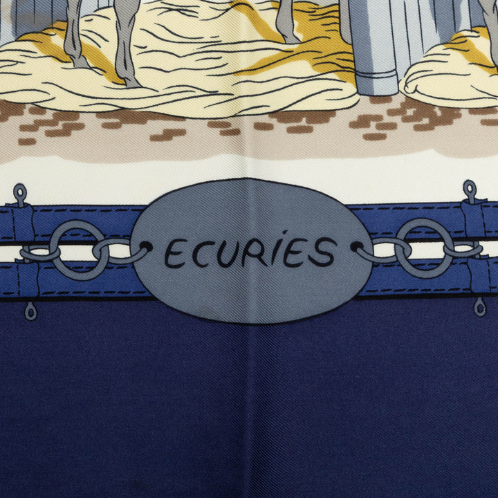 Hermès Ecuries Foulard 90 Blanc – vue 6 – GABY PARIS