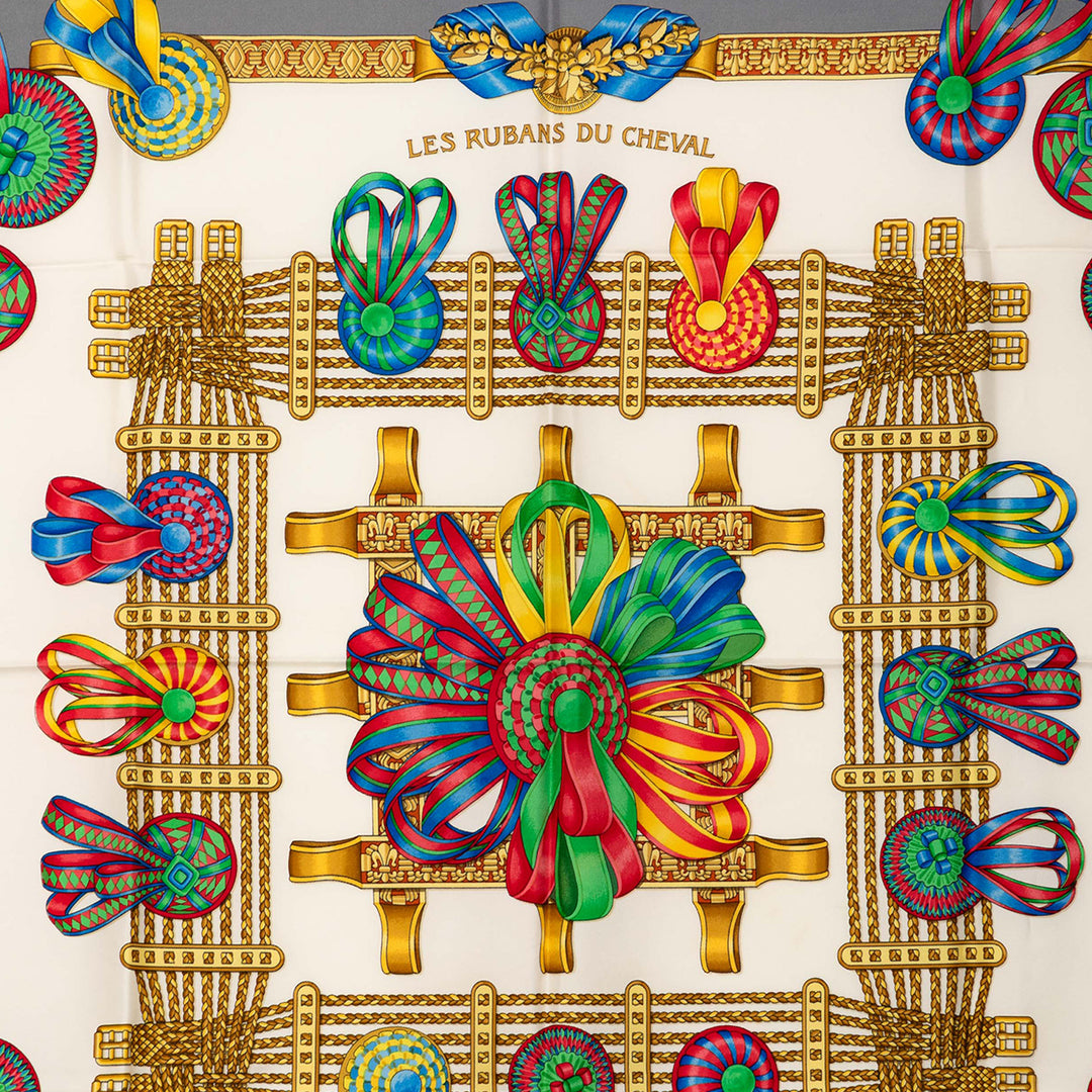 Hermès Les Rubans du Cheval Soie Foulard 90 – GABY PARIS Authentique