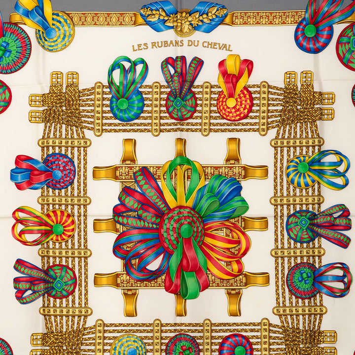 Hermès Les Rubans du Cheval Soie Foulard 90 – GABY PARIS Authentique