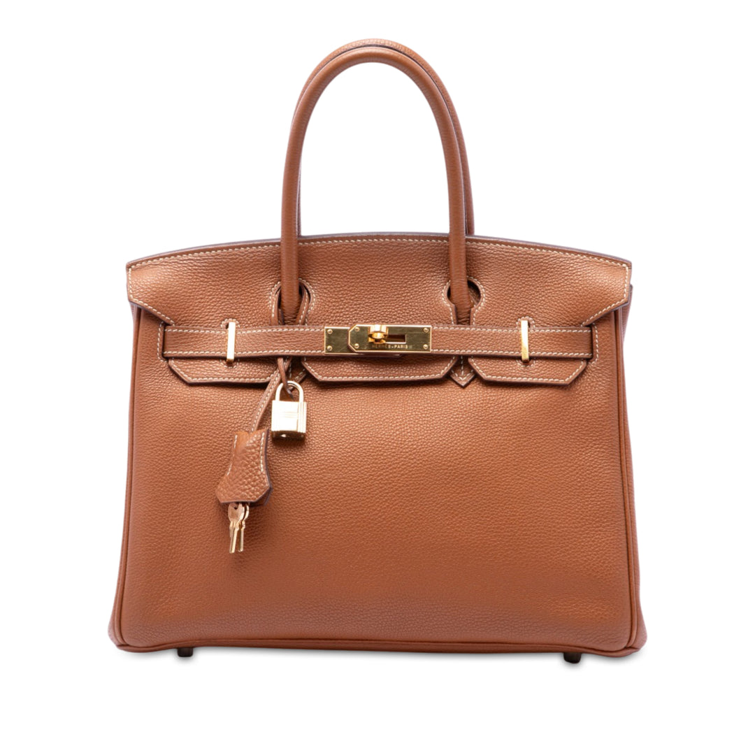 Hermès Birkin Retourne 30 Togo Marron – vue principale – GABY PARIS