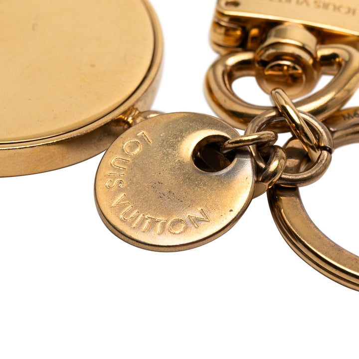 Louis Vuitton plaqué et Resin LV Circle Key Holder et Bijou de sac