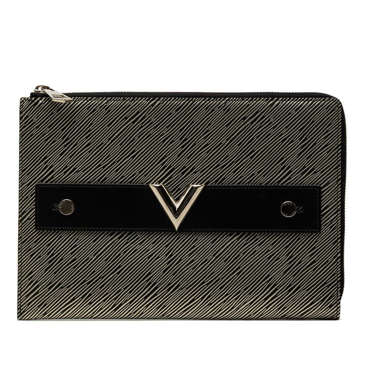 Essential V Pochette Épi Argenté