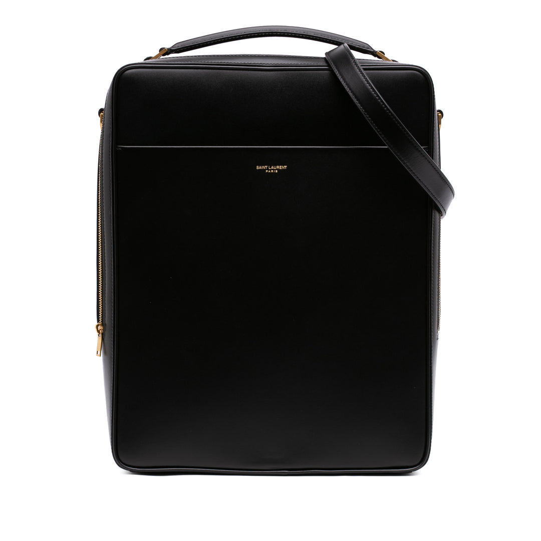 Étui Sac Grand Cuir de veau lisse Noir
