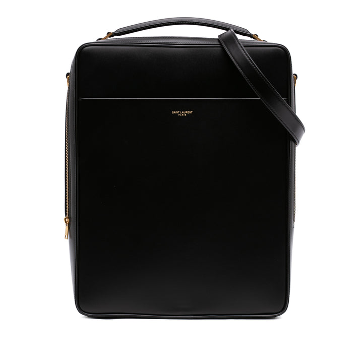 Étui Sac Grand Cuir de veau lisse Noir