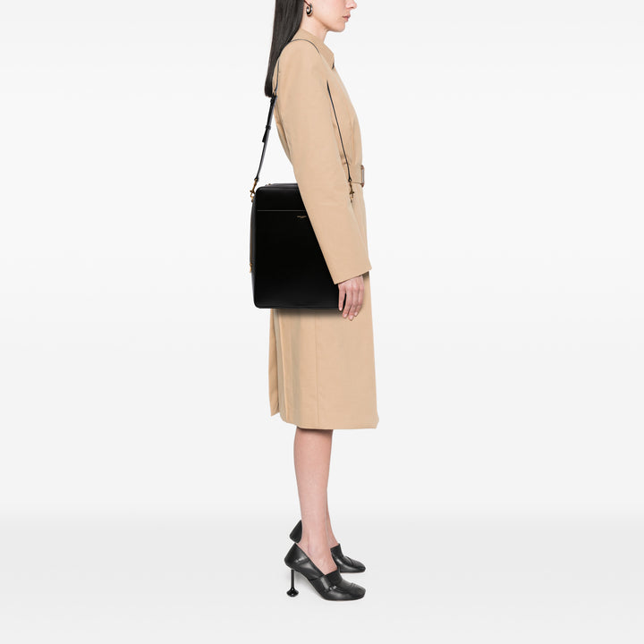 Étui Sac Grand Cuir de veau lisse Noir