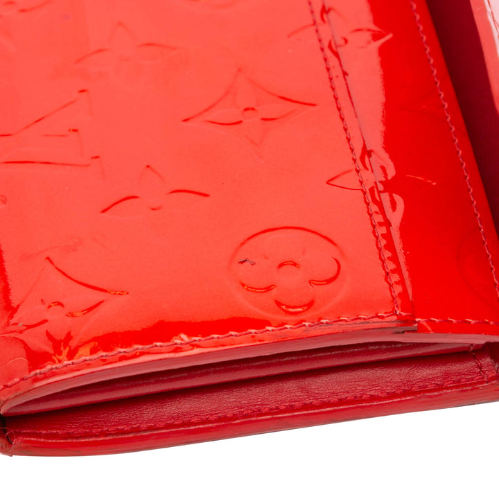 Monogram Vernis Sarah Wallet Red - Gaby Paris