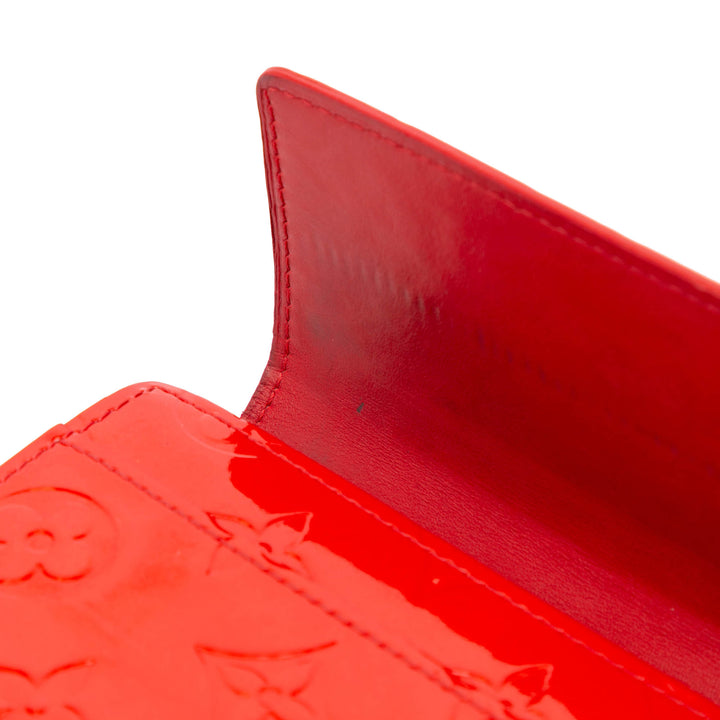 Monogram Vernis Sarah Wallet Red - Gaby Paris