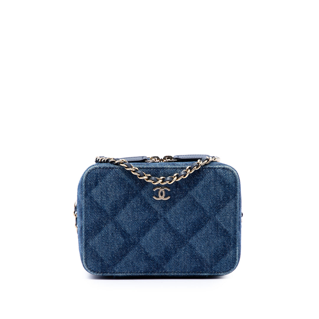 Chanel CC Printed Jean Camera Étui