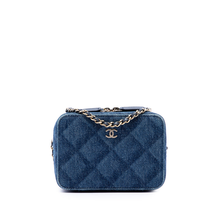 Chanel CC Printed Jean Camera Étui