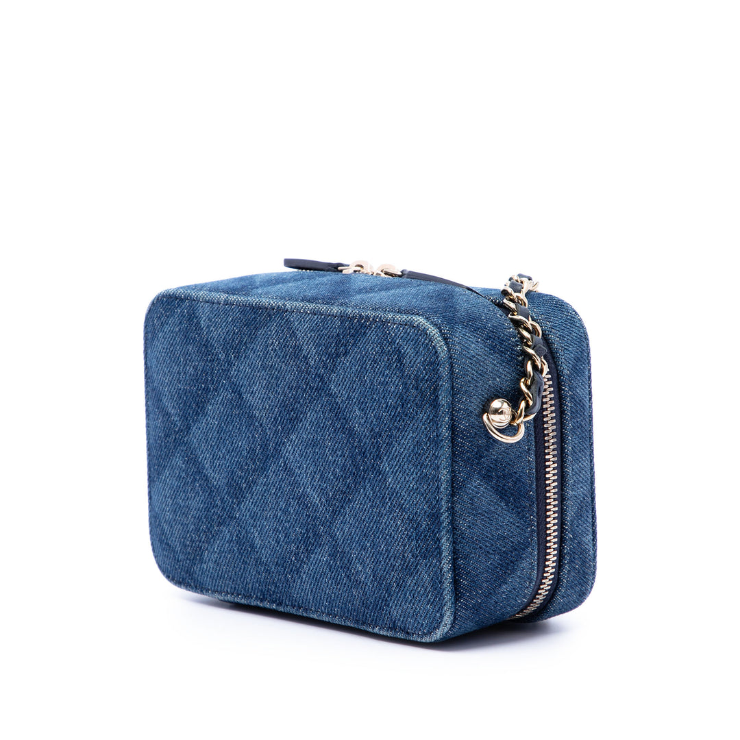 Chanel CC Printed Jean Camera Étui